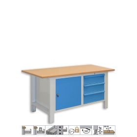 WORKBENCH WITH ADJUSTABLE LEGS (1700x720x830-930 mm)